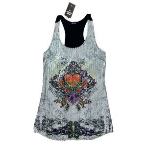 Miss Sixty sequin racer tank